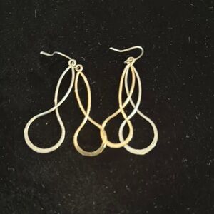 Elegant Silver and Gold Twisted Earrings